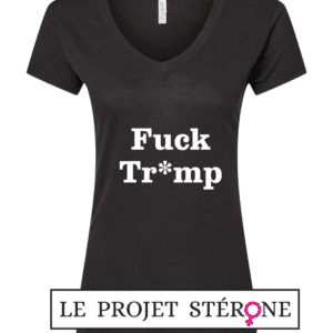 T-shirt "Fuck Trump"  NOIR + écriture blanche